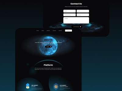 Crypto Website Design Dark Theme branding dark theme design graphic design ui ux web design