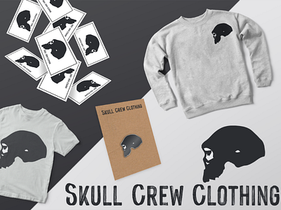 Skull Crew clothing enamel pin logo merch skulls sweatshirts tshirts typography