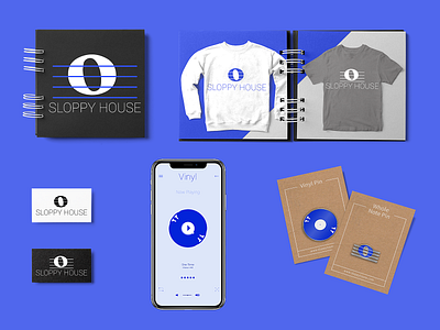 Sloppy House Rebrand app branding design logo mockup music music app typography