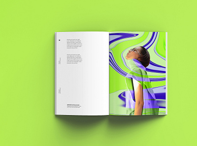 Fashion magazine layout abstract pattern background bold colors colorful background colourful background editorial design fashion magazine fashion shoot fluid art fluid background fluro green graphic design liquify magazine magazine design vibrant colors