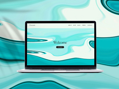 Oceanic homepage background design abstract pattern background blues calming background design fluid art graphic design illustration ocean oceanic organic background sea water web design