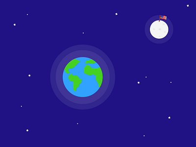 The Earth 🌍 & the moon 🌕 earth flat illustration illustrator moon space stars universe vector