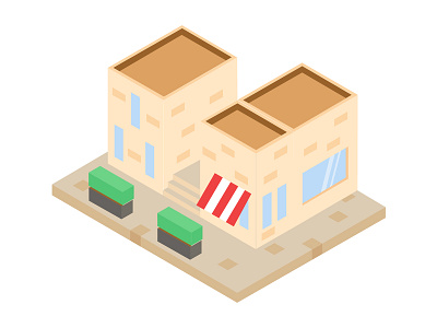 Isometric Design bulding isometric