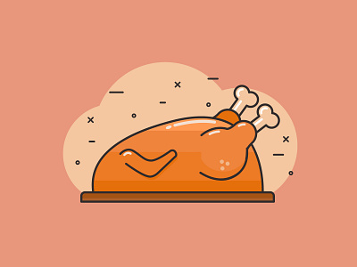 Turkey illustration meal turkey