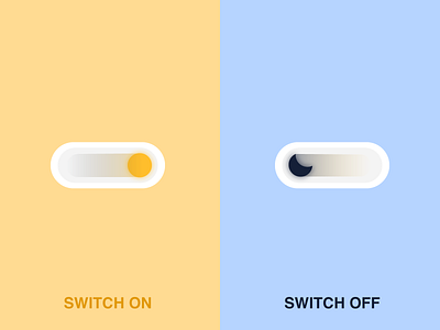 Switch on/off design flat illustrator moon sun switch vector