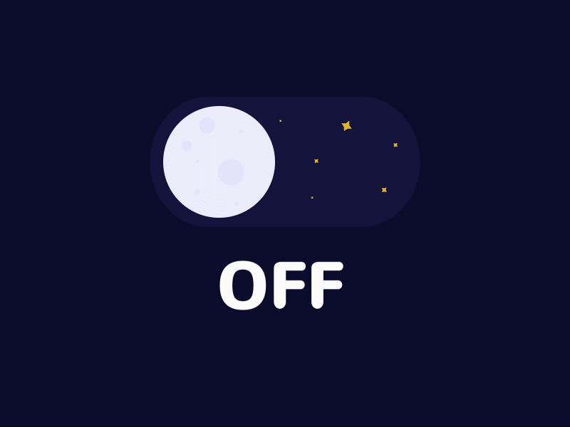 Switch On / Off after effects button cloud day design flat illustration illustrator moon motion night stars sun switch ui vector