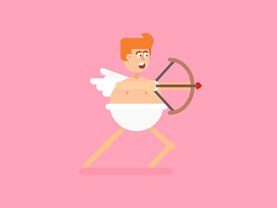 Cupidon angel character cupidon design flat illustration illustrator love vector