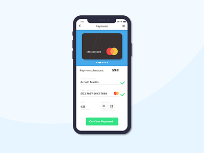 Daily UI #002 - Credit Card Checkout application checkout creditcard mastercard money payment ui xd