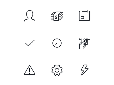 System icons finance icons interface mobile