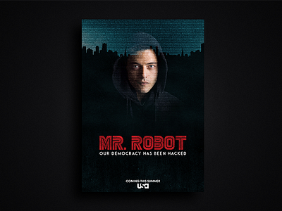 Mr. Robot Poster creative design movie mrrobot poster shot