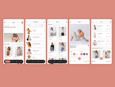 Fashion e-commerce app UI app appdesign appuidesign branding design ecommerce ecommerce app design fashion app ui uidesign ux