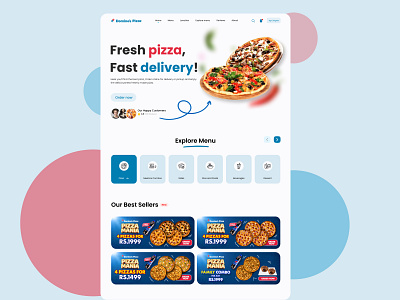 Redesign Concept For Domino's pizza Web Site app appdesign branding concept design graphic design graphicdesign illustration interactiondesign logo pizza pizzaweb typography ui uiux ux webdesign website webui webuiux