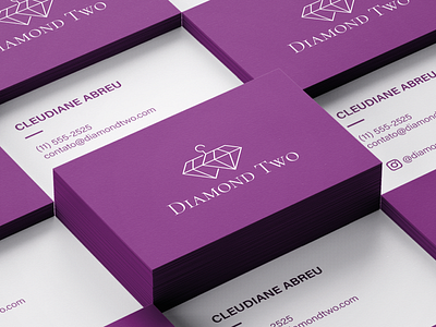 Diamond Two business card brand design branding business card logo design