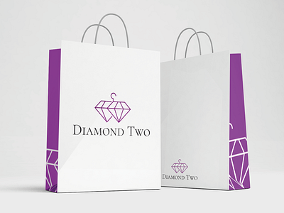 Diamond Two bag brand design branding logo design