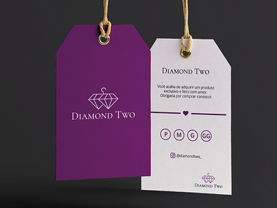 Diamond Two tag brand design branding logo design