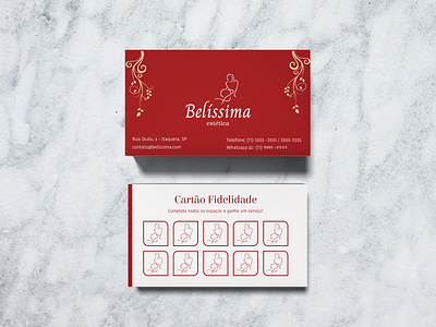 Belíssima business card brand design branding businesscard logo design