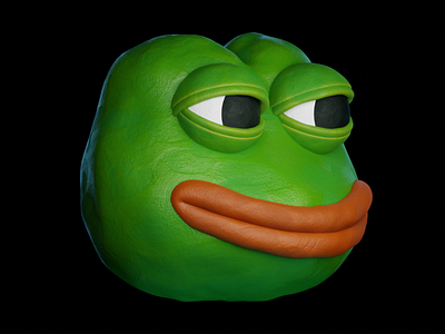 3D Clay Happy Pepe the Frog - Blender