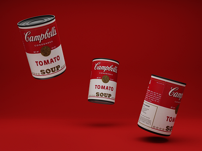 Campbell's Tomato Soup 3D - Blender 3d 3d blender 3d illustration art blender composition design graphic design illustration modelling pop art