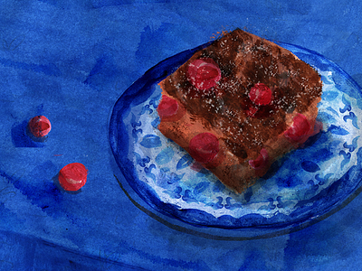 Cranberry gingerbread food illustration