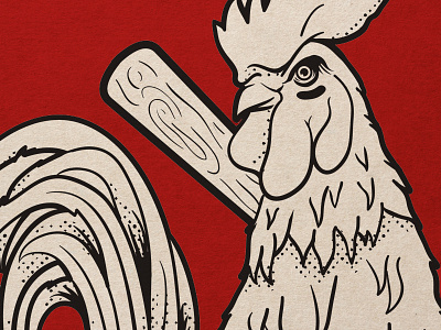 Rooster Baseball baseball chicken illustration rooster