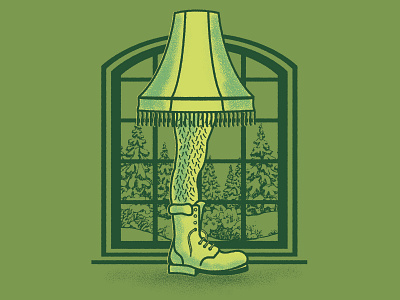 Fragile - Hairy Leg Lamp christmas illustration lamp leg