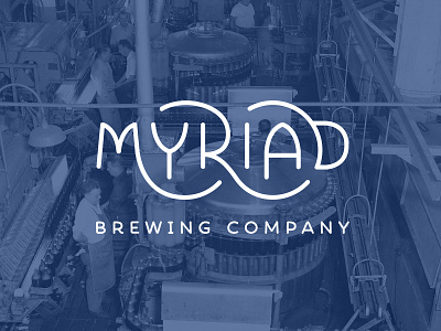 Myriad Brewing Company Logo branding brewing brewing company design logo typography vector