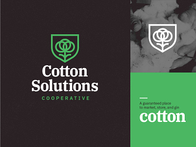 Cotton Solutions Cooperative logo 1 art direction cotton design farming logo memphis