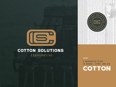 Cotton Solutions Cooperative logo 3 art direction cotton design farming logo memphis