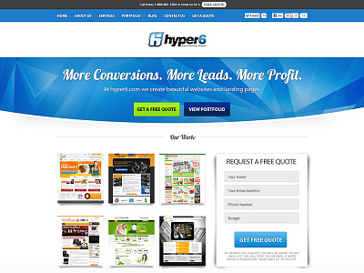 H6 Finalb Small design homepage hyper6 landing page landing pages responsive