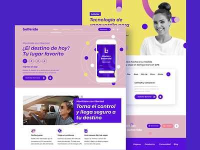 Betterride app branding driver ride travels web web design webdesign website