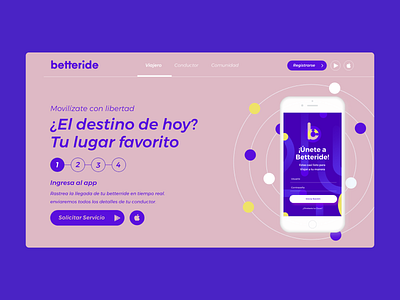 Betterride app design travel web webdesign