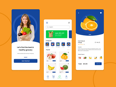 Imtiaz Supermarket Grocery app UI Designs