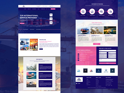 Transportation and Logistics Website design css html caa landing page logistics web transport website design ui screen design website design website for logistics