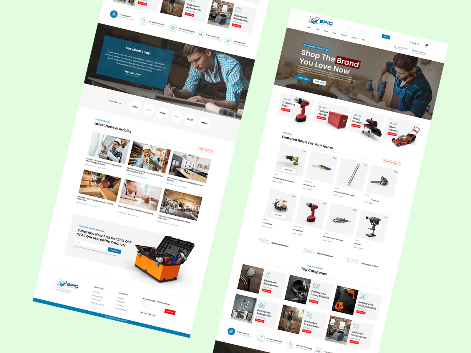Design website for hardware store and accessories by Ahmed Saqi on Dribbble