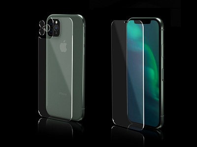 iPhone 11 Pro Max - Full Tempered Glass Kit 3d c4d product studio light tempered glass