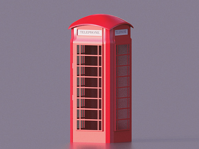 Simple Telephone 3d british c4d cinema 4d phonebooth red telephone