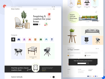 Home Comforts Furniture Landing Page Design