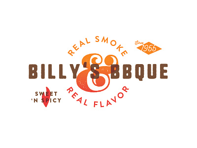 BILLY'S BBQUE barbeque bbq branding grill logo packaging type