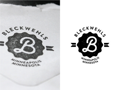 Custom 'B' Stamp b branding custom graphic grit ink lettering logo paper print stamp