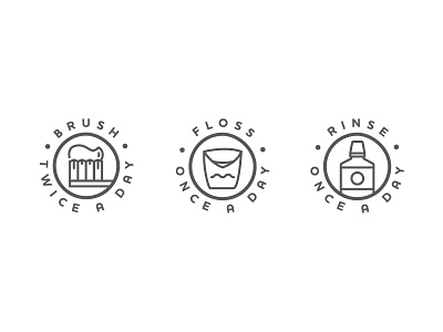 Always remember to... brush design floss icon iconography ricepo rinse teeth toothbrush