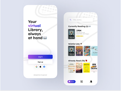 Simple Book App app book clean design figma graphic design ios minimalistic ui