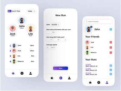 Run Tracker UI 🏃🏽‍♂️ app clean design figma graphic design ios ui