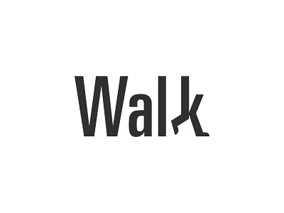 Walk creative legs logo minimal simple typography walk