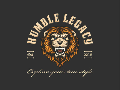 Vintage Lion logo style