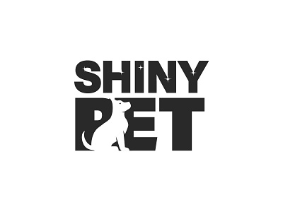Shiny pet Cat creative logo logo design minimal simple textlogo typography