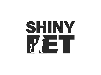 Shiny Pet cat logo cat character creative illustration kitty logo minimal textlogo