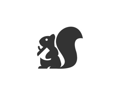 Squirrel + Nut animal branding character creative cute design icon illustration logo logo design minimal negative space nut simple squirrel