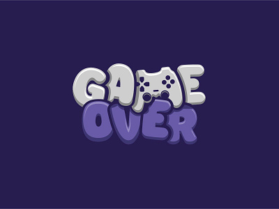 Game Over creative game game over games gaming simple text text logo typo typography