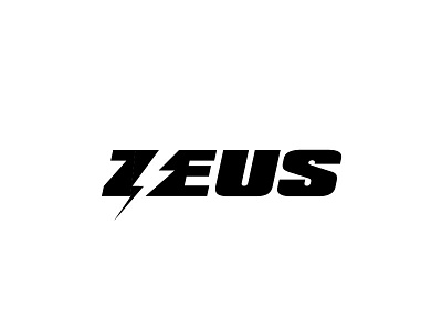 Zeus Logo 01 black bold creative fast illustrator lighting logo negative simple text