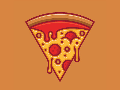 Pizza dripping ketchup and melting cheese modern logo design. cheese fastfood food ketchup pepperoni pizza pizza logo pizzeria simple